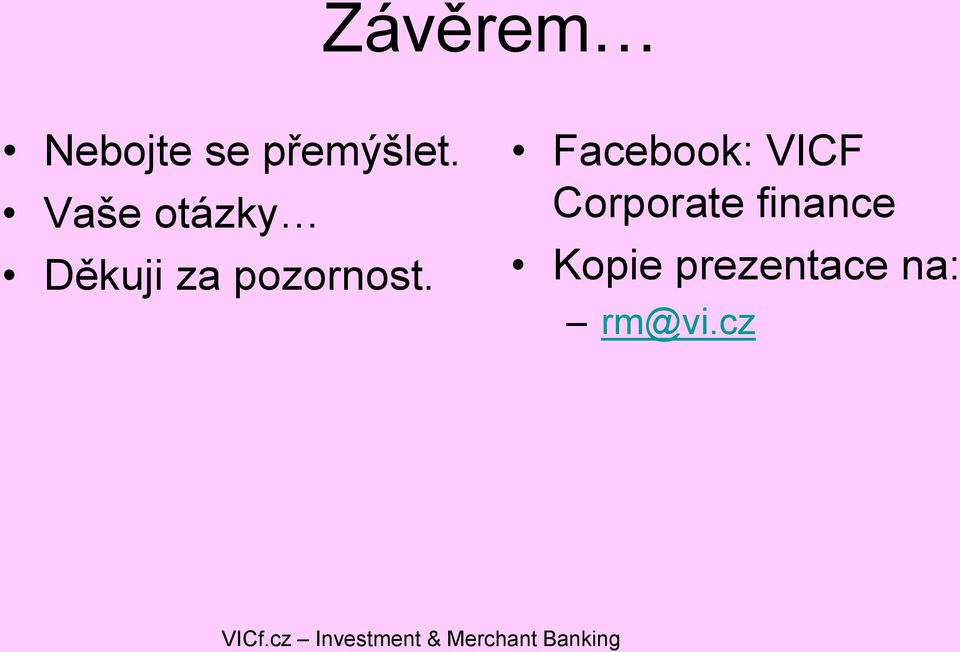 Facebook: VICF Corporate