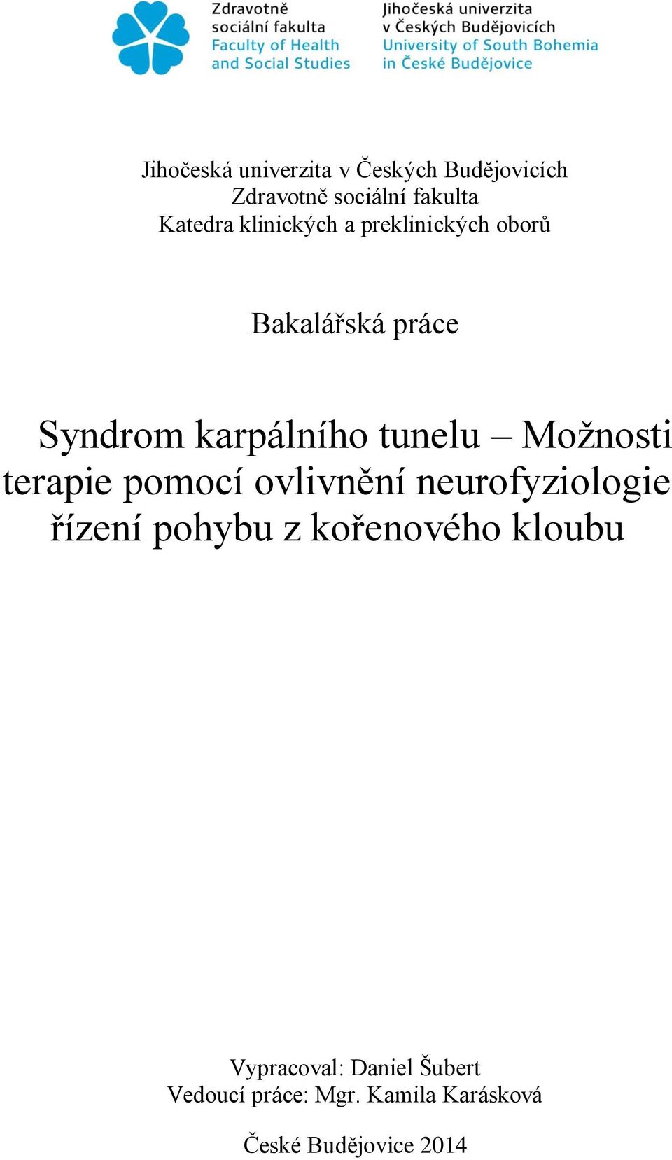 Možnosti terapie pomocí ovlivnění neurofyziologie řízení pohybu z kořenového