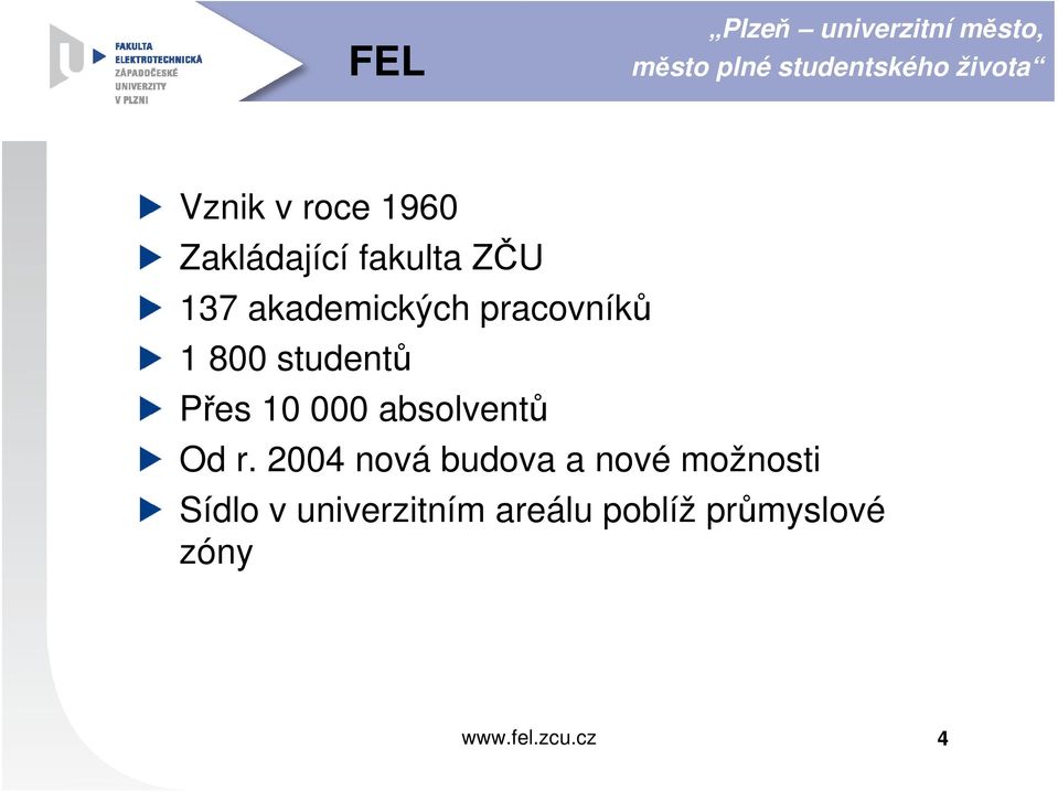 pracovníků 1 800 studentů Přes 10 000 absolventů Od r.