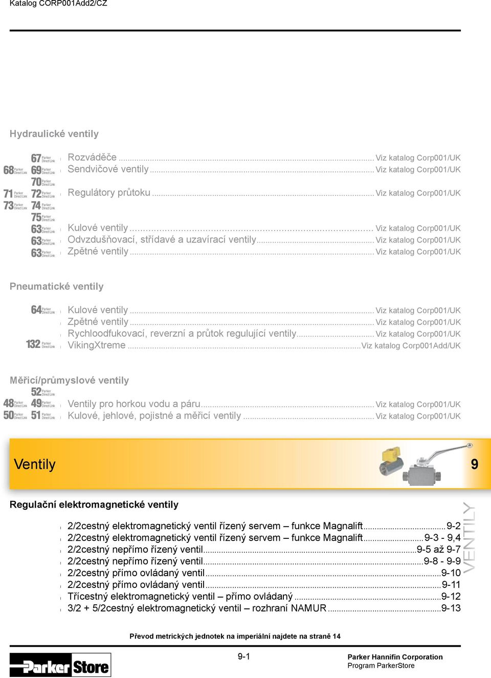 .. Viz katalog Corp001/UK l Zpětné ventily... Viz katalog Corp001/UK l Rychloodfukovací, reverzní a průtok regulující ventily... Viz katalog Corp001/UK l VikingXtreme.
