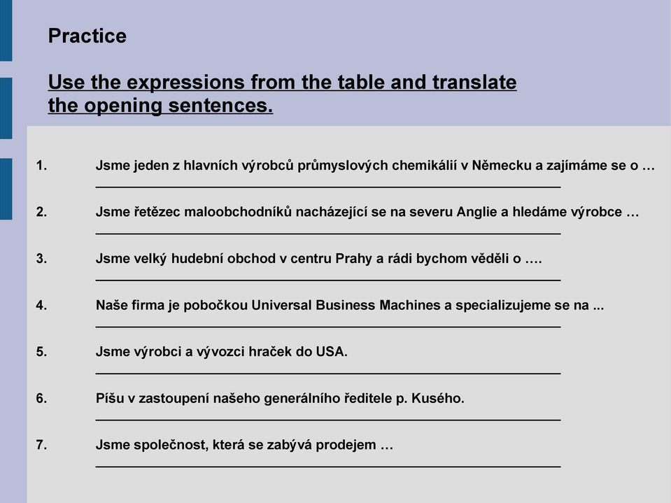 Jsme řetězec maloobchodníků nacházející se na severu Anglie a hledáme výrobce 3.