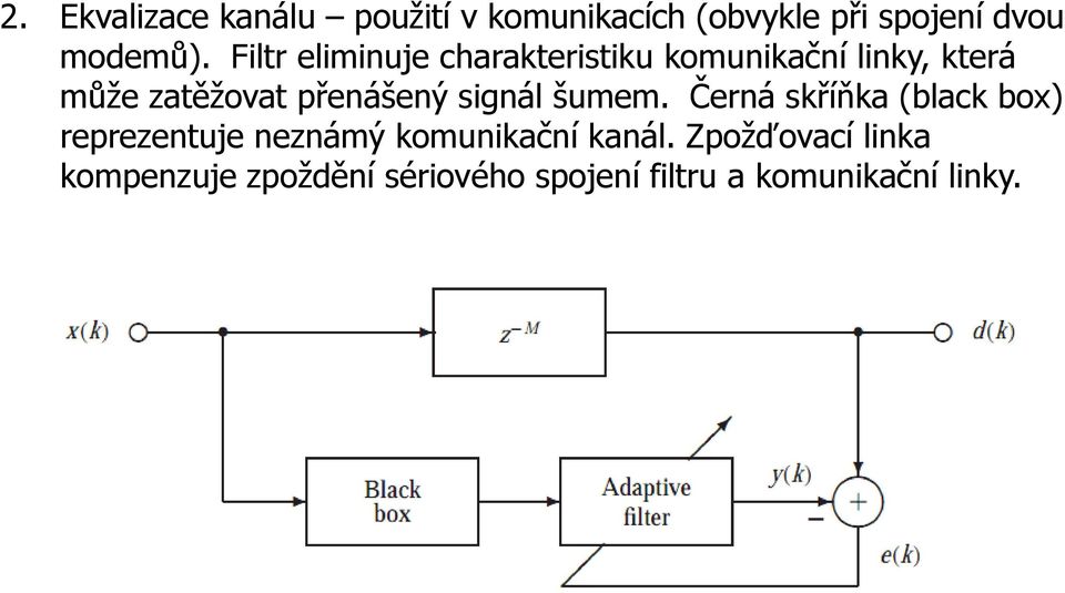 přenášený signál šumem.