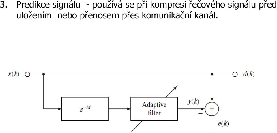 řečového signálu před