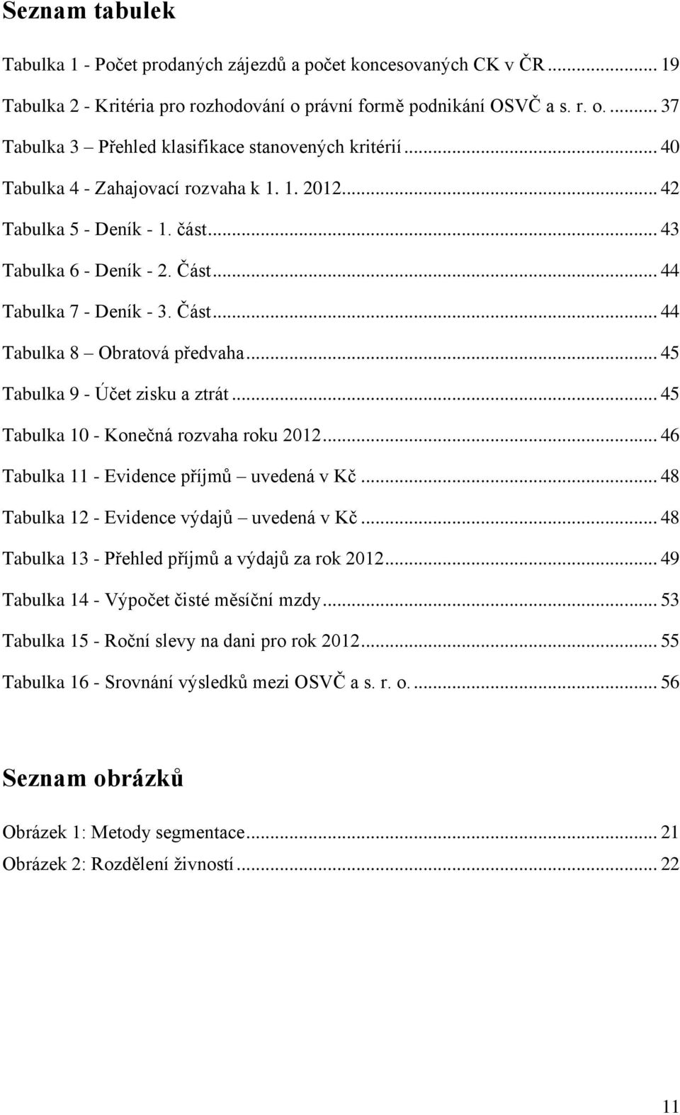 .. 45 Tabulka 9 - Účet zisku a ztrát... 45 Tabulka 10 - Konečná rozvaha roku 2012... 46 Tabulka 11 - Evidence příjmů uvedená v Kč... 48 Tabulka 12 - Evidence výdajů uvedená v Kč.