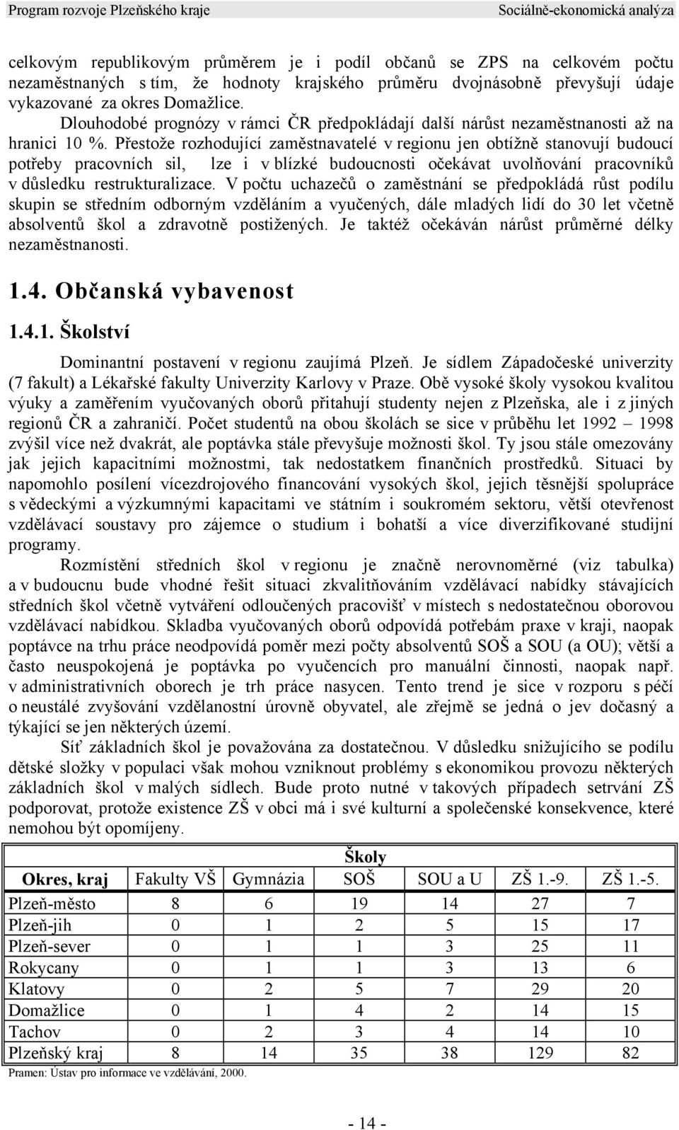 Přestože rozhodující zaměstnavatelé v regionu jen obtížně stanovují budoucí potřeby pracovních sil, lze i v blízké budoucnosti očekávat uvolňování pracovníků v důsledku restrukturalizace.