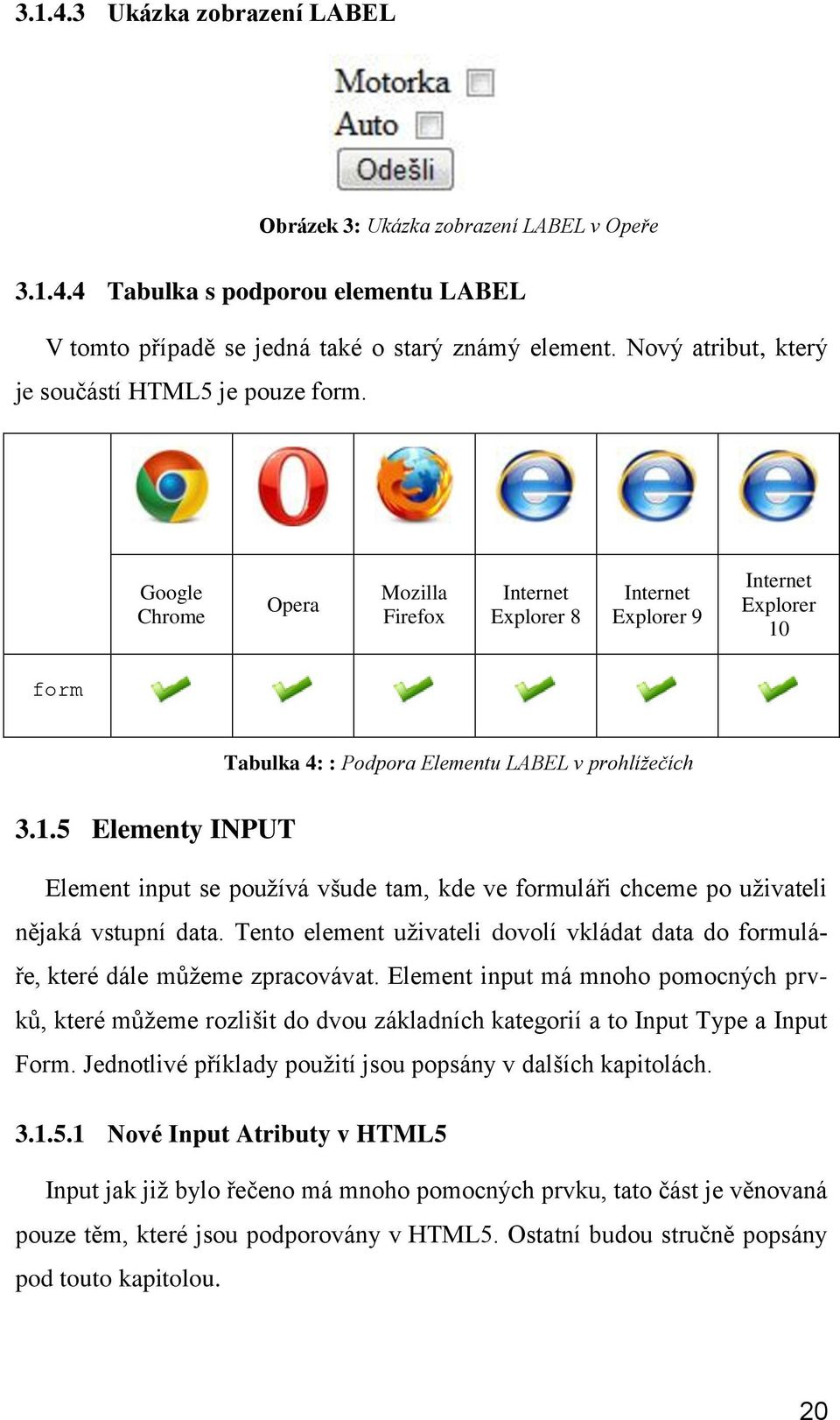 5 Elementy INPUT Element input se používá všude tam, kde ve formuláři chceme po uživateli nějaká vstupní data. Tento element uživateli dovolí vkládat data do formuláře, které dále můžeme zpracovávat.