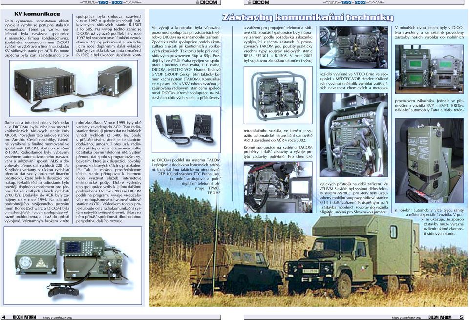 Po tomto úspěchu byla část zaměstnanců pro- spolupráci byla smlouva uzavřená v roce 1997 o společném vývoji krátkovlnných rádiových stanic R-150T a R-150S.