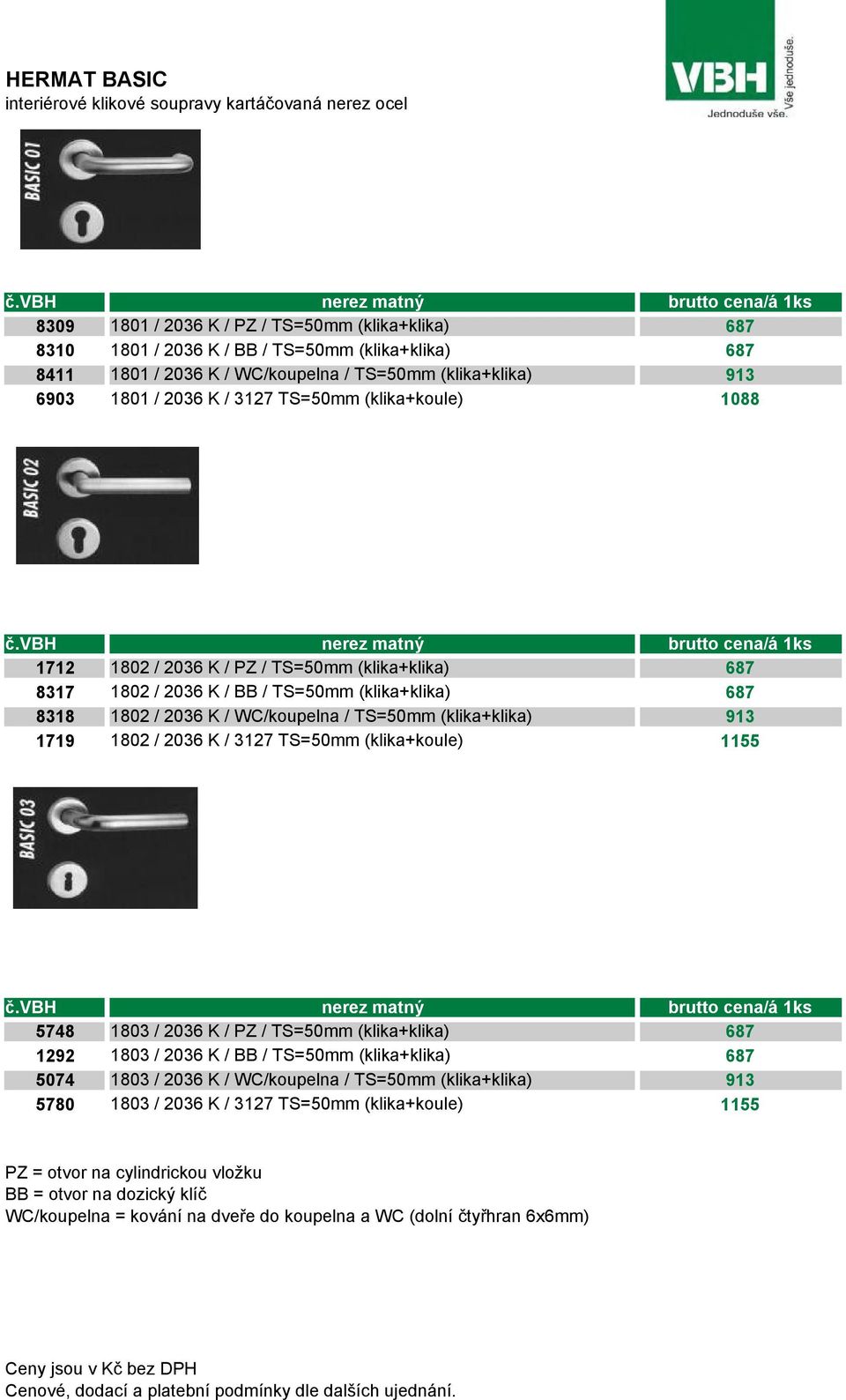 6903 1801 / 2036 K / 3127 TS=50mm (klika+koule) 1088 č.