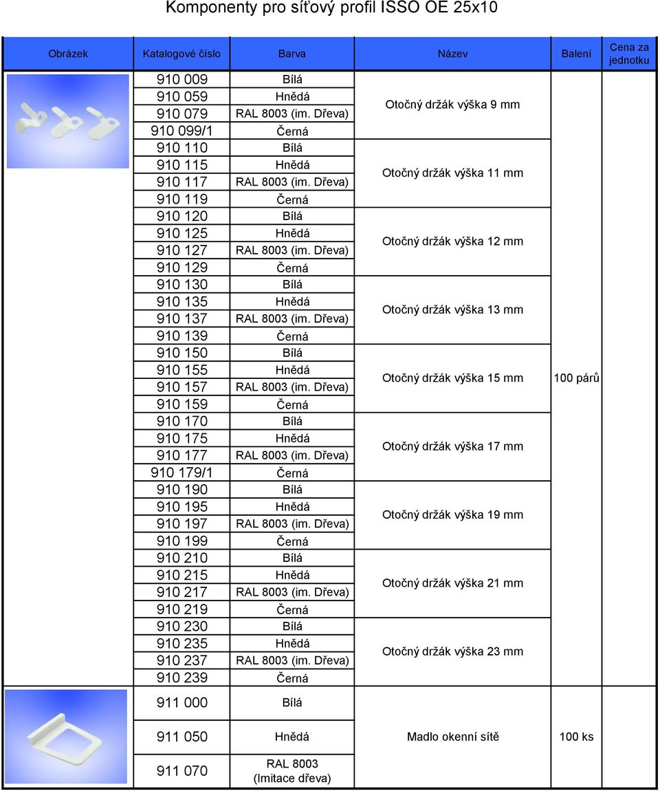 Dřeva) 910 179/1 Černá 910 190 910 195 910 197 (im. Dřeva) 910 199 Černá 910 210 910 215 910 217 (im. Dřeva) 910 219 Černá 910 230 910 235 910 237 (im.