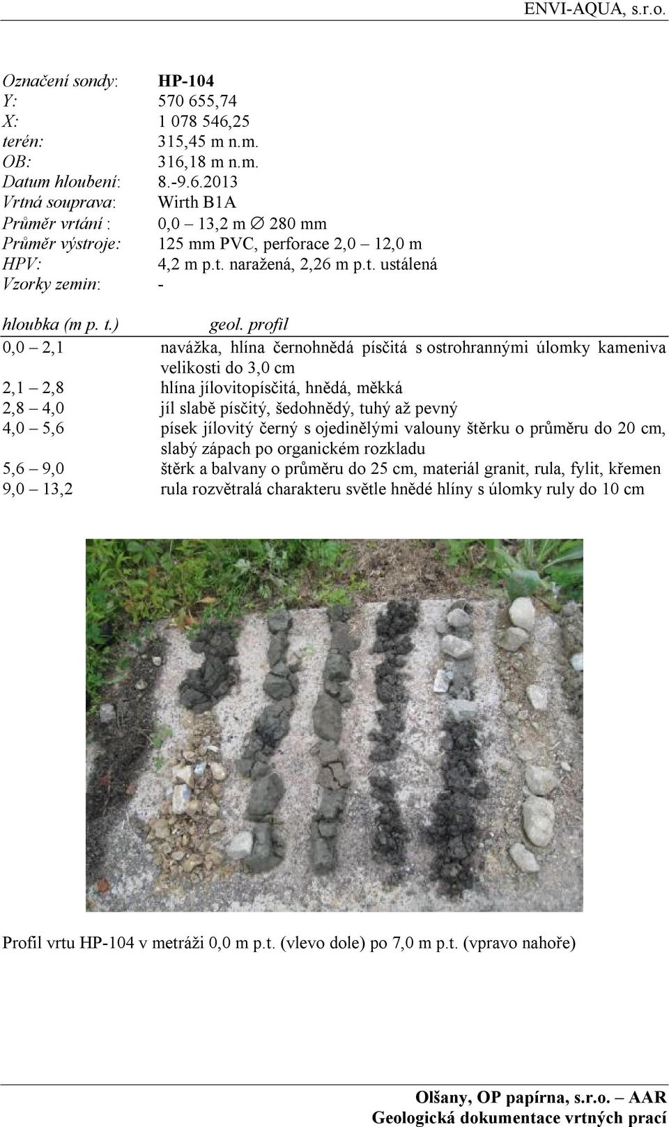 ní : 0,0 13,2 m 280 mm 4,2 m p.t.