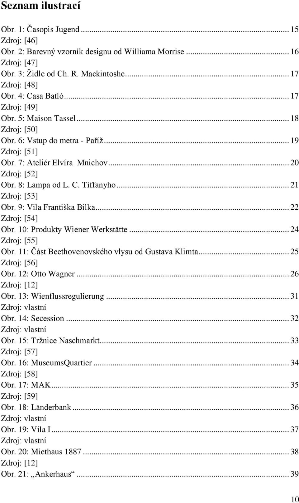 .. 21 Zdroj: [53] Obr. 9: Vila Františka Bílka... 22 Zdroj: [54] Obr. 10: Produkty Wiener Werkstätte... 24 Zdroj: [55] Obr. 11: Část Beethovenovského vlysu od Gustava Klimta... 25 Zdroj: [56] Obr.