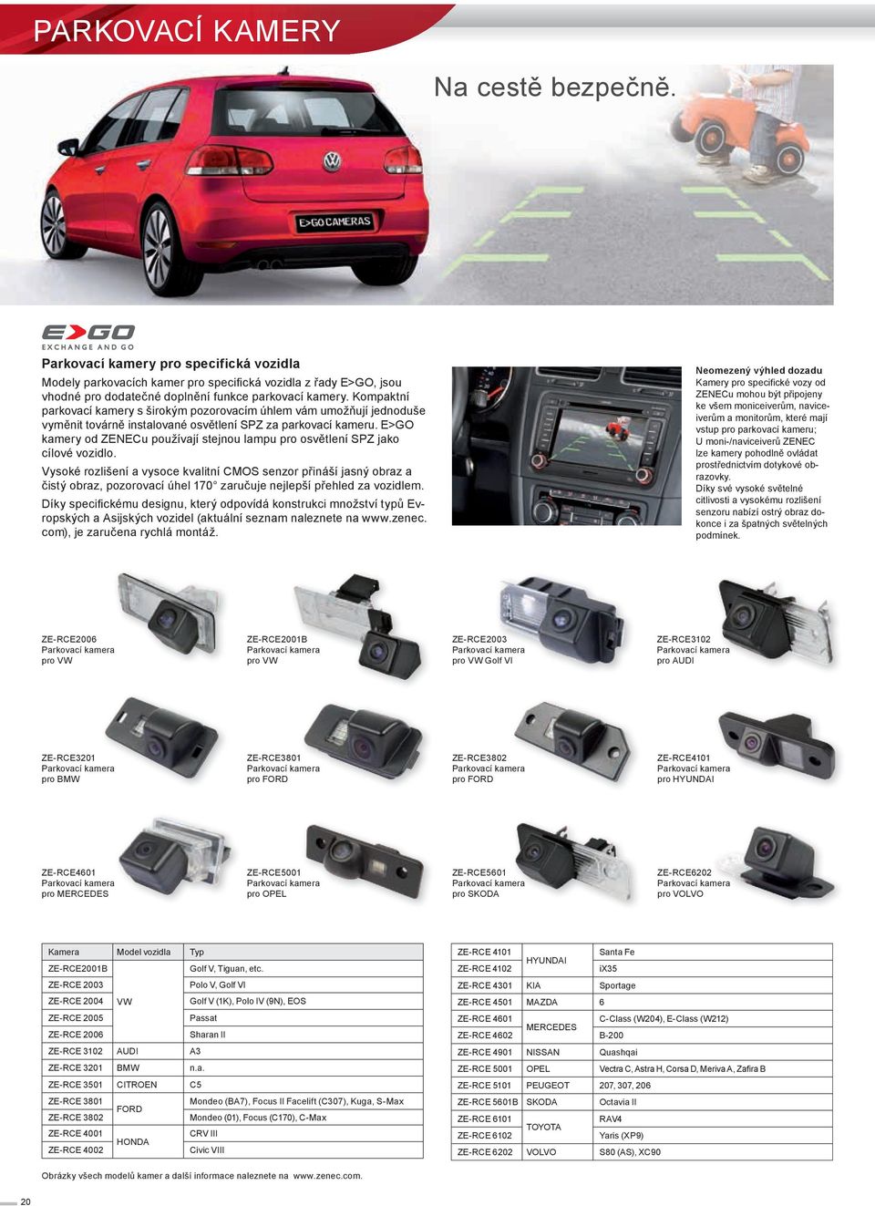 E>GO kamery od ZENECu používají stejnou lampu pro osvětlení SPZ jako cílové vozidlo.