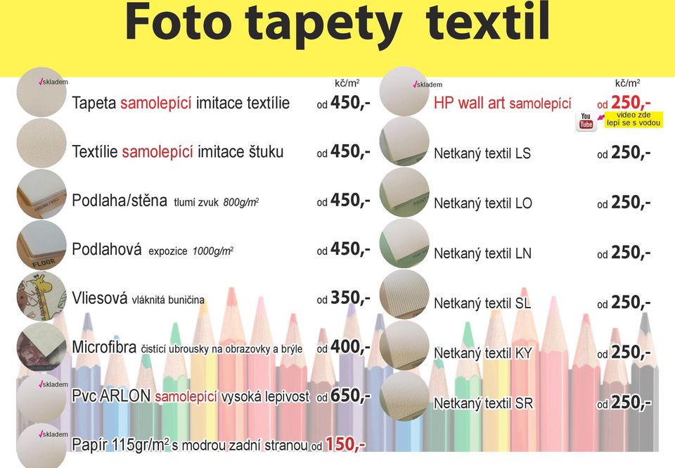 buničina Microfibra čistící ubrousky na obrazovky a brýle Tapeta samolepící imitace textílie Podlaha/stěna kč/m2 Pvc ARLON samolepící vysoká lepivost