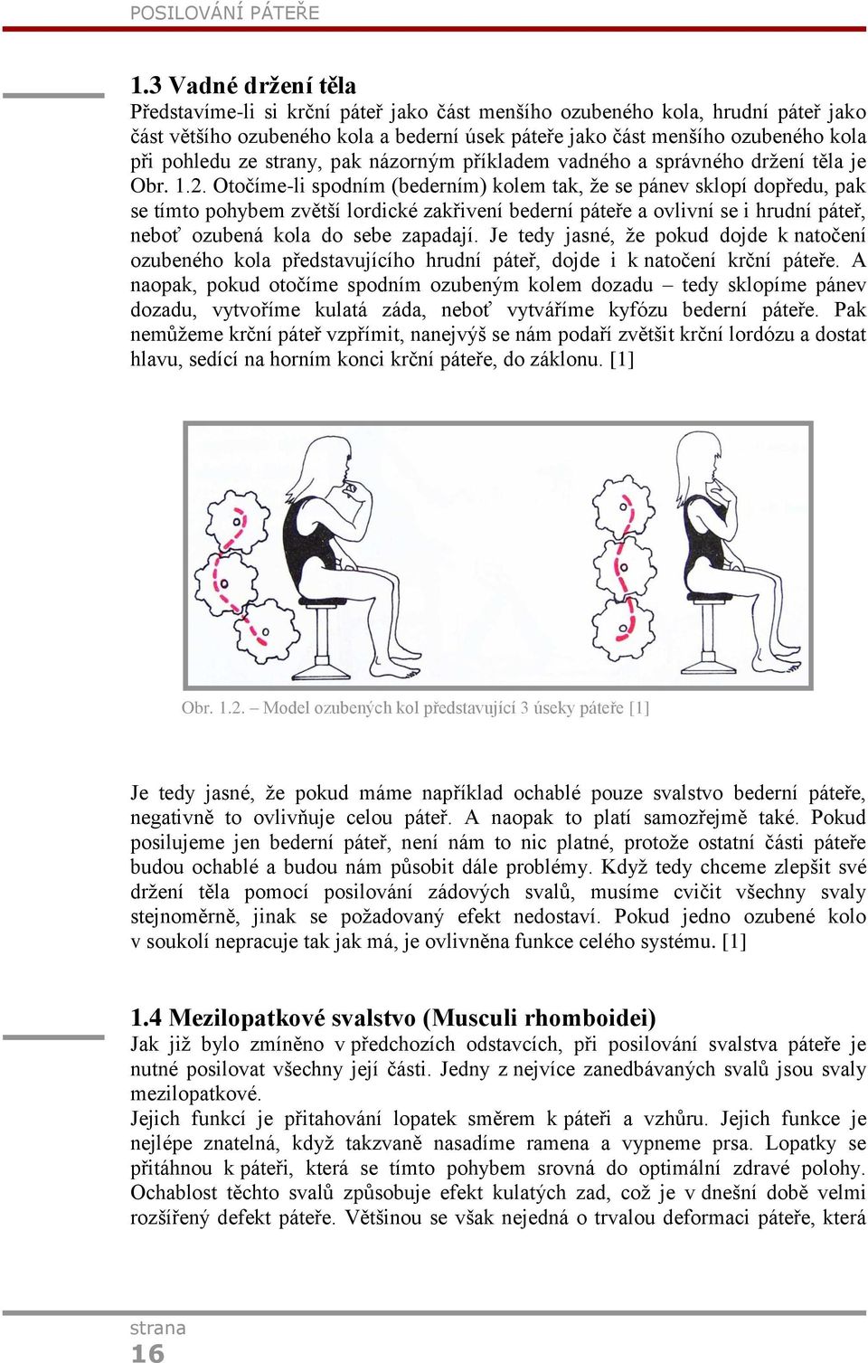 strany, pak názorným příkladem vadného a správného drţení těla je Obr. 1.2.