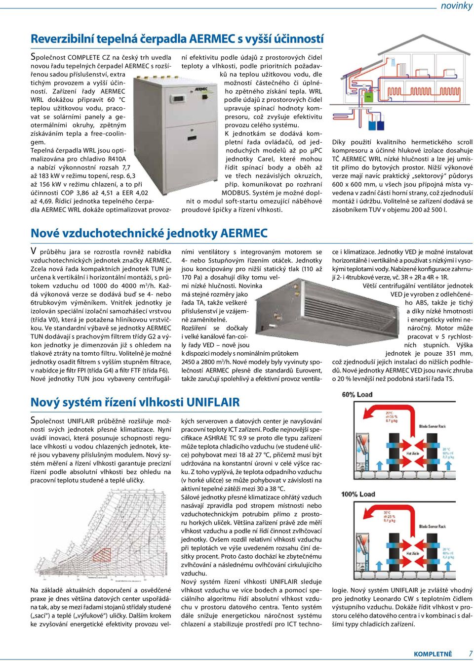 Tepelná čerpadla WRL jsou optimalizována pro chladivo R410A a nabízí výkonnostní rozsah 7,7 až 183 kw v režimu topení, resp.