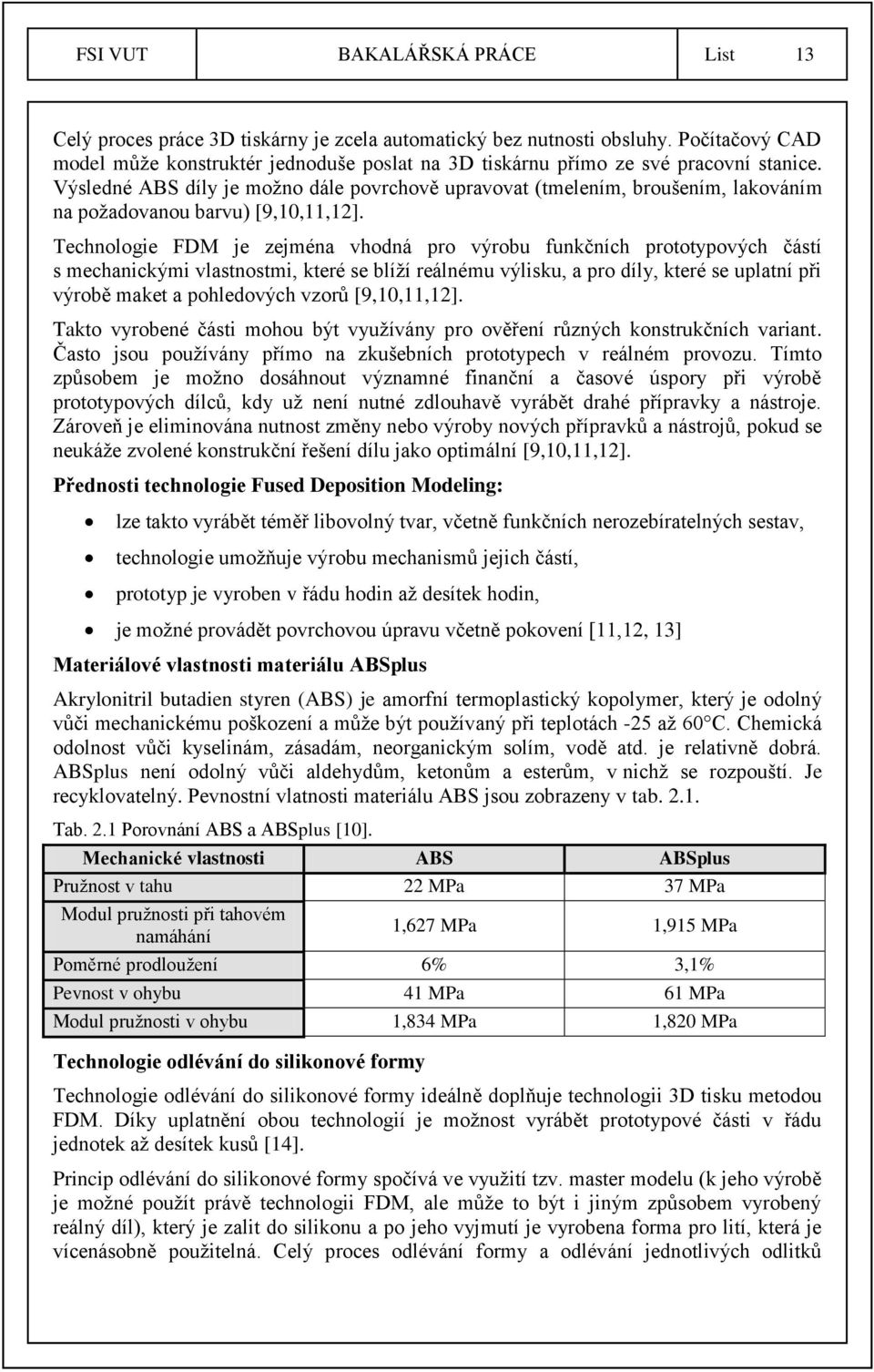 Výsledné ABS díly je možno dále povrchově upravovat (tmelením, broušením, lakováním na požadovanou barvu) [9,10,11,12].