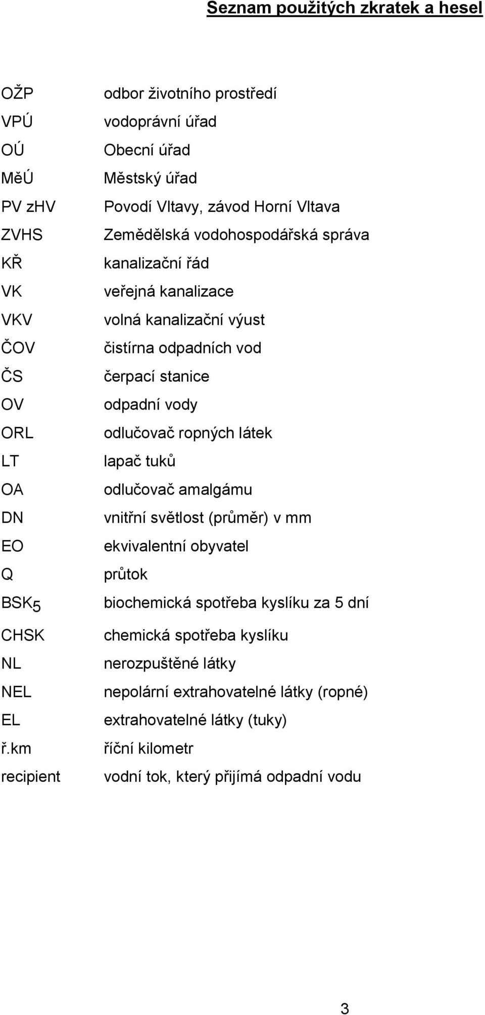 kanalizace volná kanalizační výust čistírna odpadních vod čerpací stanice odpadní vody odlučovač ropných látek lapač tuků odlučovač amalgámu vnitřní světlost (průměr) v mm