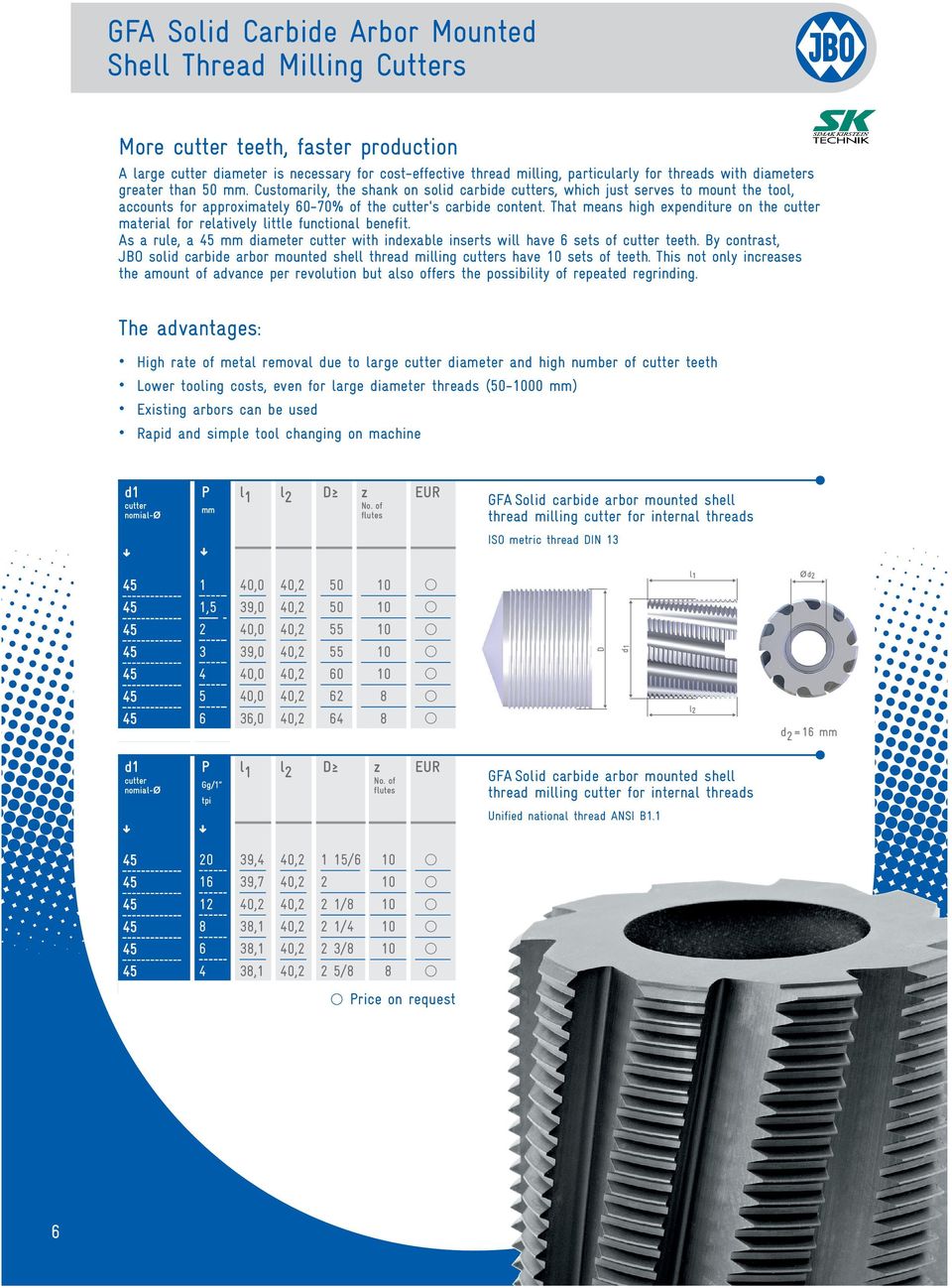 Customarily, the shank on solid carbide cutters, which just serves to mount the tool, accounts for approximately 60-70% of the cutter's carbide content.