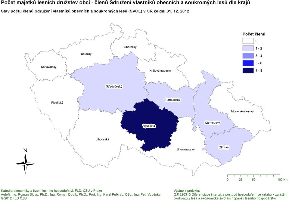 soukromých lesů (SVOL) v ČR ke dni 31. 12.