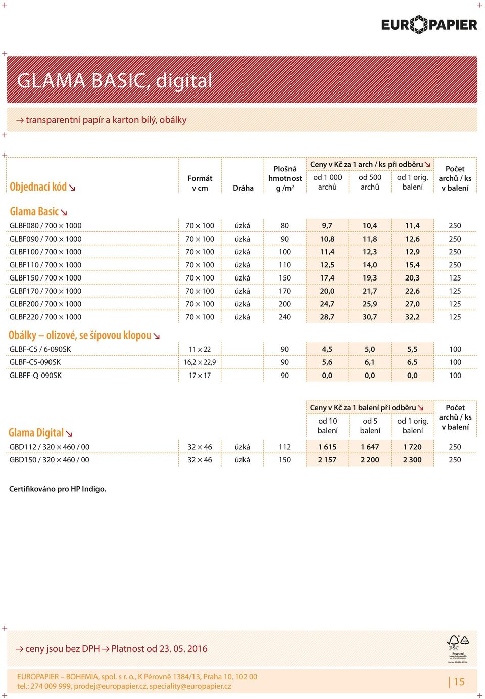 700 1000 70 100 úzká 170 20,0 21,7 22,6 125 GLBF200 / 700 1000 70 100 úzká 200 24,7 25,9 27,0 125 GLBF220 / 700 1000 70 100 úzká 240 28,7 30,7 32,2 125 Obálky olizové, se šípovou klopou GLBF-C5 /