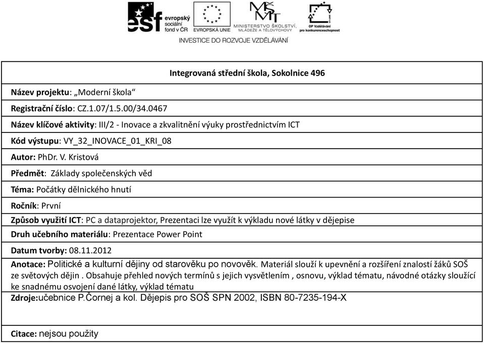 _32_INOVACE_01_KRI_08 Autor: PhDr. V.