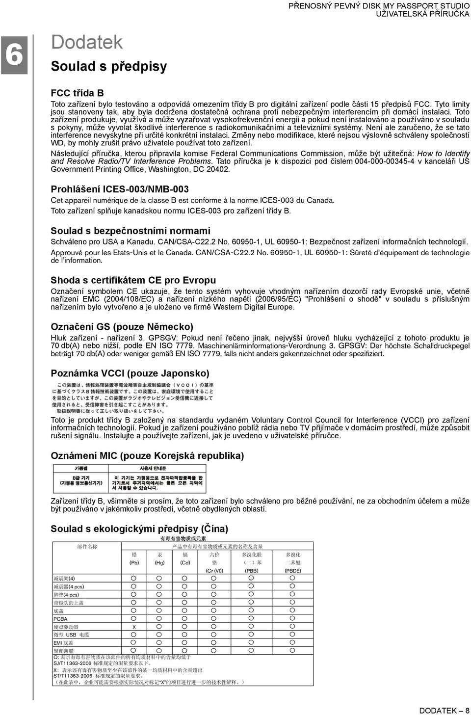 Toto zařízení produkuje, využívá a může vyzařovat vysokofrekvenční energii a pokud není instalováno a používáno v souladu s pokyny, může vyvolat škodlivé interference s radiokomunikačními a