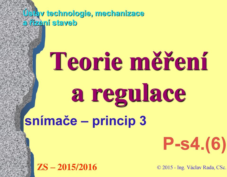 regulace snímače princip 3 P-s4.