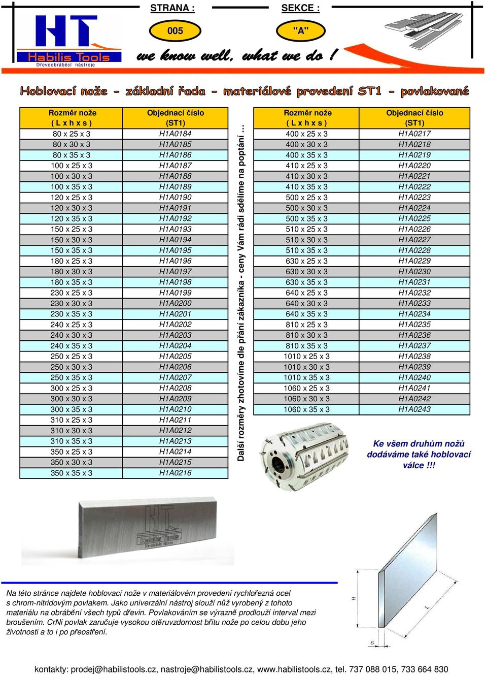 150 x 25 x 3 H1A0193 510 x 25 x 3 H1A0226 150 x 30 x 3 H1A0194 510 x 30 x 3 H1A0227 150 x 35 x 3 H1A0195 510 x 35 x 3 H1A0228 180 x 25 x 3 H1A0196 630 x 25 x 3 H1A0229 180 x 30 x 3 H1A0197 630 x 30 x