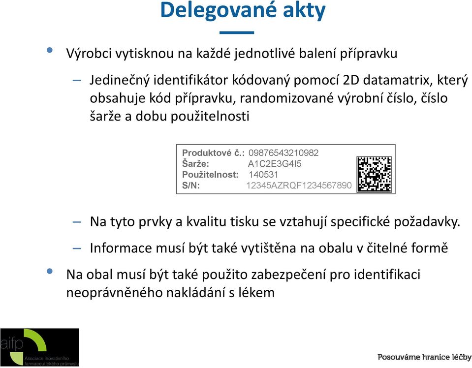 : 09876543210982 Šarže: A1C2E3G4I5 Použitelnost: 140531 S/N: 12345AZRQF1234567890 Na tyto prvky a kvalitu tisku se vztahují