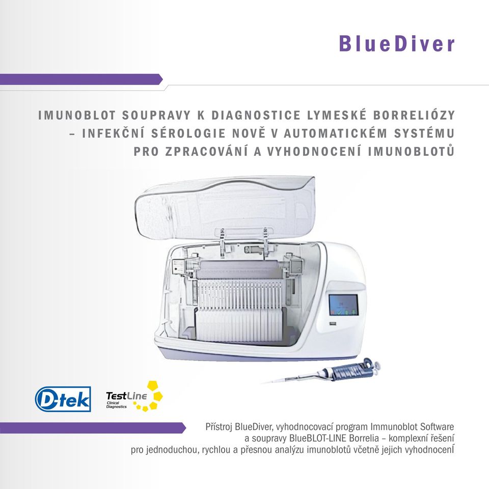 vyhodnocovací program Immunoblot Software a soupravy BlueBLOT-LINE Borrelia komplexní