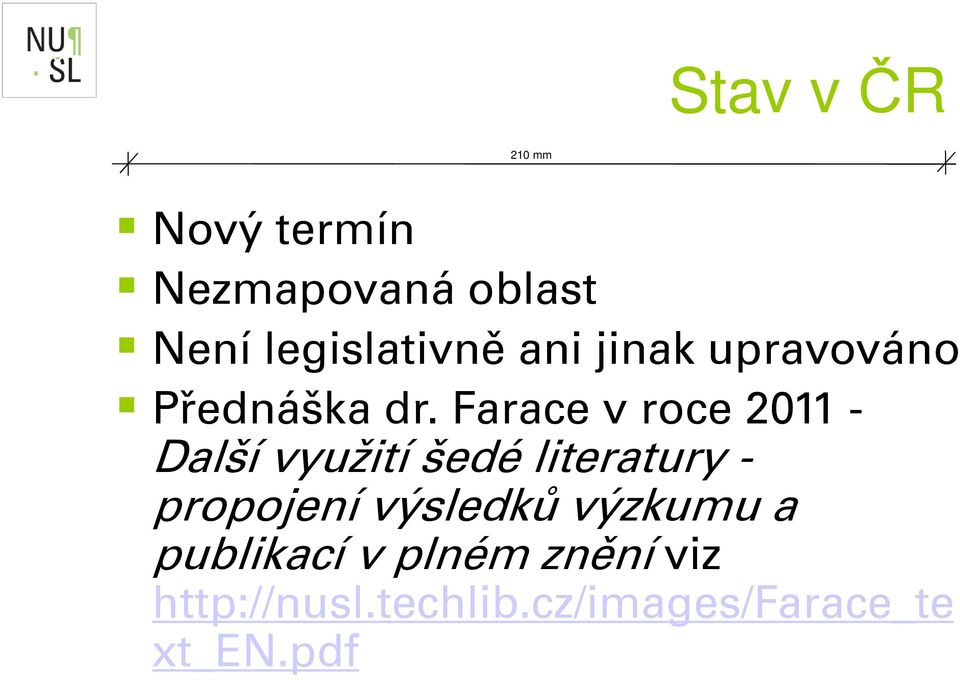 Farace v roce 2011 - Další využití šedé literatury - propojení