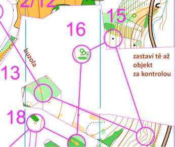 kontaktu s mapou trénujeme techniku, kterou při závodě můžeme použít pouze