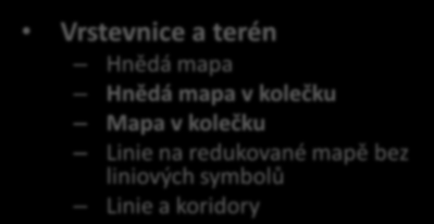 na konec tréninku Vrstevnice a terén Hnědá mapa Hnědá mapa v kolečku