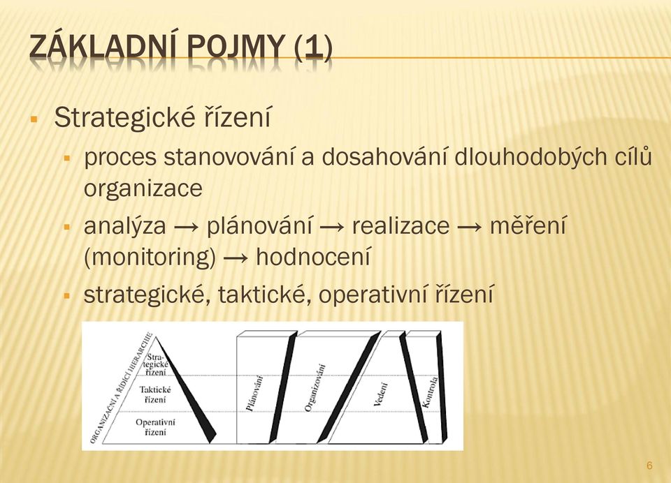 organizace analýza plánování realizace měření