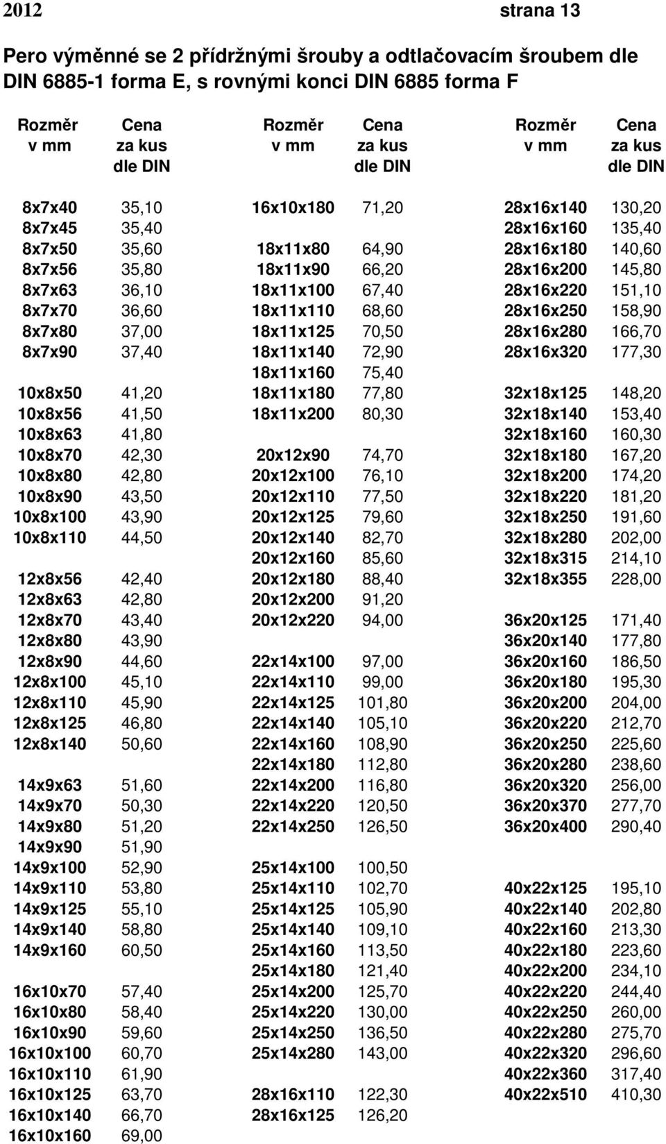 68,60 28x16x250 158,90 8x7x80 37,00 18x11x125 70,50 28x16x280 166,70 8x7x90 37,40 18x11x140 72,90 28x16x320 177,30 18x11x160 75,40 10x8x50 41,20 18x11x180 77,80 32x18x125 148,20 10x8x56 41,50