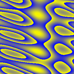 KAPITOLA 10. FILTRY 10.12. FILTRY VYKRESLENÍ Obrázek 10.38. Tři víceméně náhodné ukázky výtvorů filtru Qbist. (a) (b) (c) 10.12.8.2. Volby Vyhlazování Pokud zvolíte vyhlazování, budou okraje v textuře hladké, nikoliv zubaté.