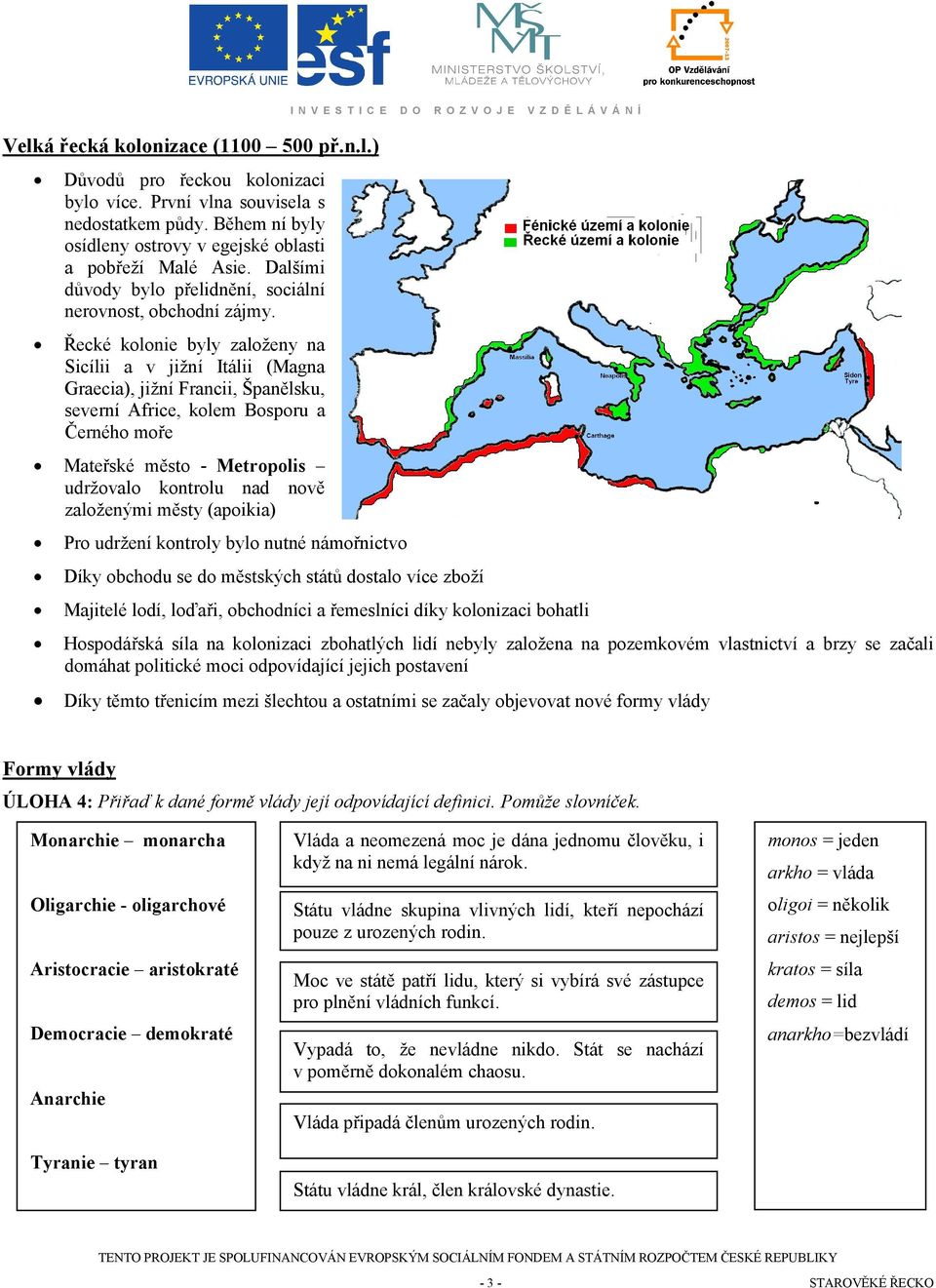 Řecké klnie byly zalženy na Sicílii a v jižní Itálii (Magna Graecia), jižní Francii, Španělsku, severní Africe, klem Bspru a Černéh mře Mateřské měst - Metrplis udržval kntrlu nad nvě zalženými městy