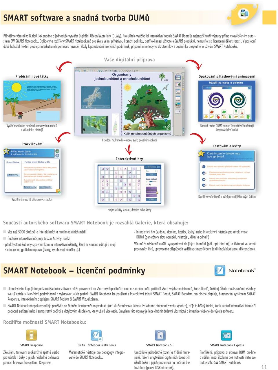 Oblíbený a rozšířený SMART Notebook má pro školy velmi přívětivou licenční politiku, patříte-li mezi uživatele SMART produktů, nemusíte si s licencemi dělat starosti.