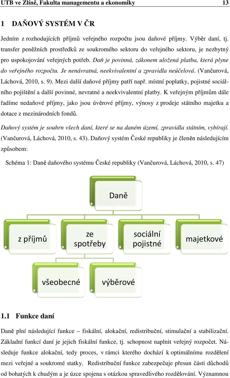 Je nenávratná, neekvivalentní a zpravidla neúčelová. (Vančurová, Láchová, 2010, s. 9). Mezi další daňové příjmy patří např.