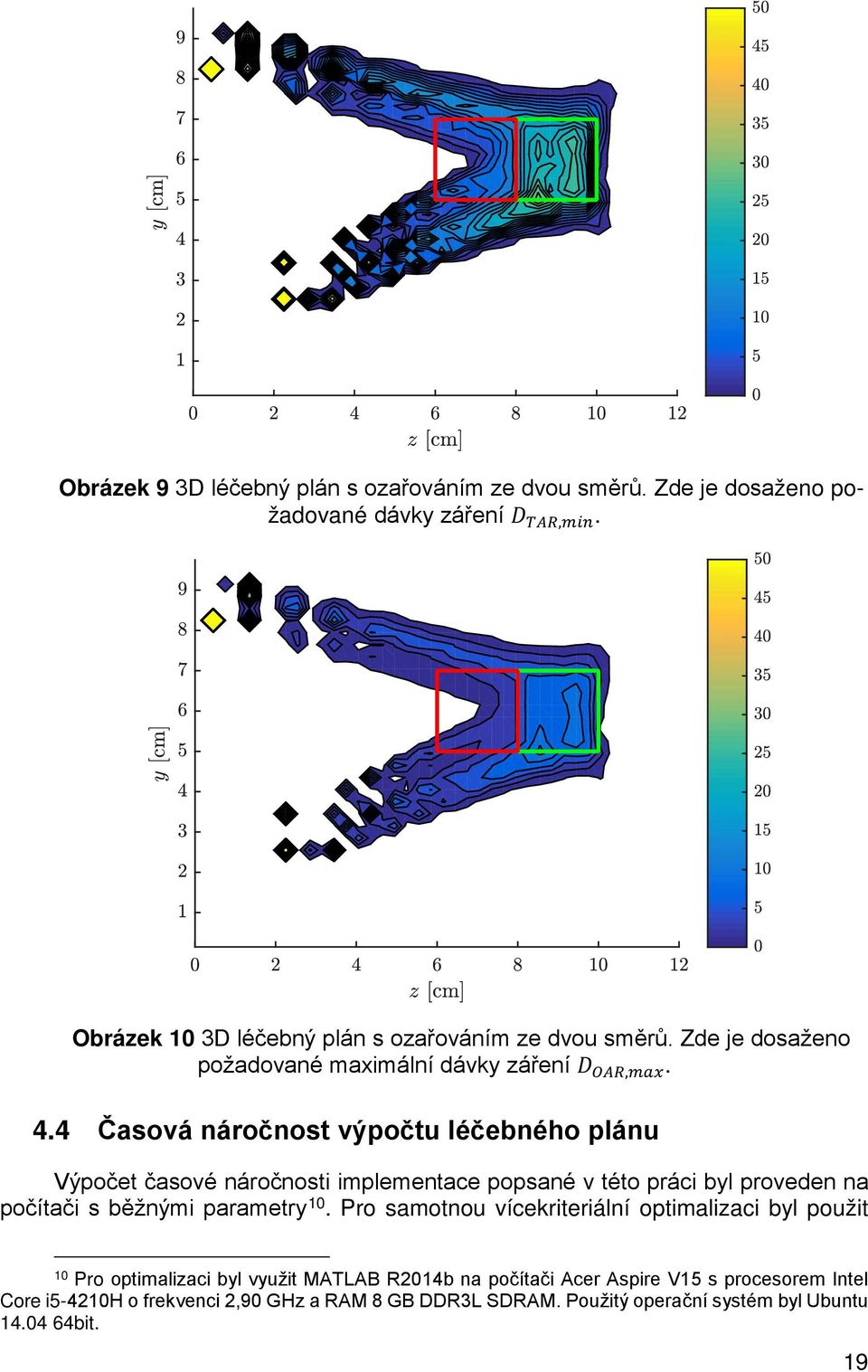 4 Časová náročnost výpočtu léčebného plánu Výpočet časové náročnosti implementace popsané v této práci byl proveden na počítači s běžnými parametry 10.