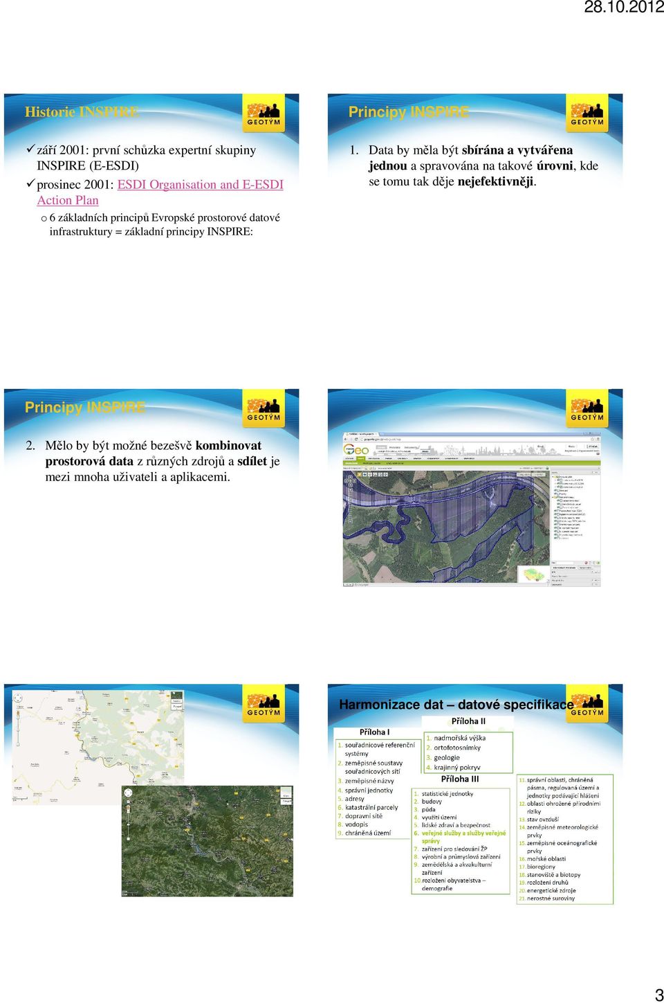 Data by měla být sbírána a vytvářena jednou a spravována na takové úrovni, kde se tomu tak děje nejefektivněji. 2.