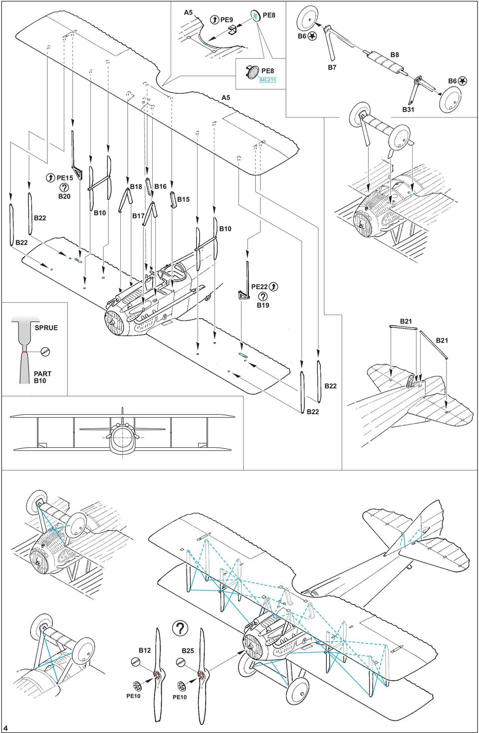 B10 B PE B19 SPRUE B21 B21