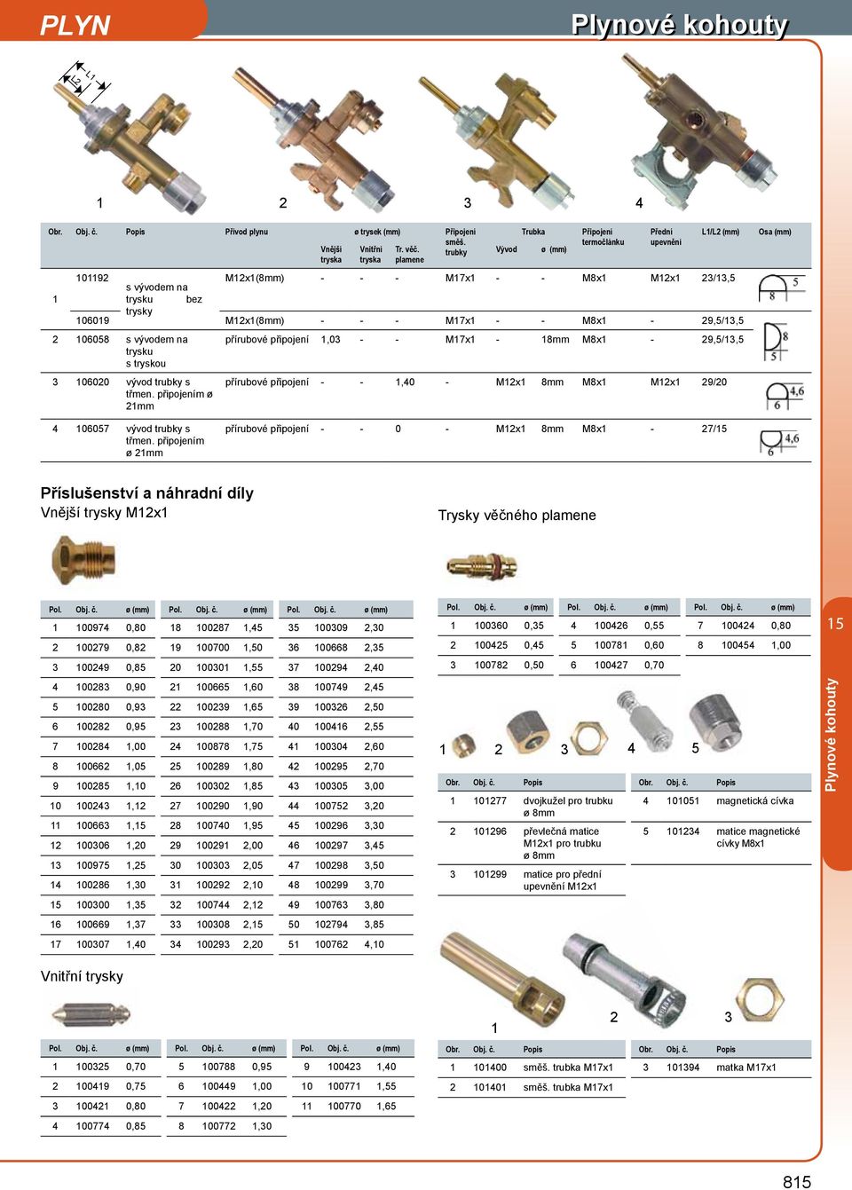 připojením ø mm přírubové připojení,0 - - M7x - 8mm M8x - 9,5/,5 Vývod ø přírubové připojení - -,40 - Mx 8mm M8x Mx 9/0 Osa 4 06057 vývod trubky s třmen.