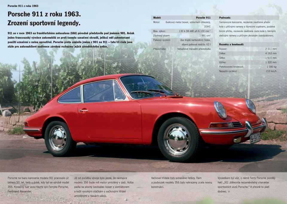 Porsche proto změnilo jméno z 901 na 911 tato tři čísla jsou stále pro automobilové nadšence zárukou rozbušení jejich závodnického srdce.