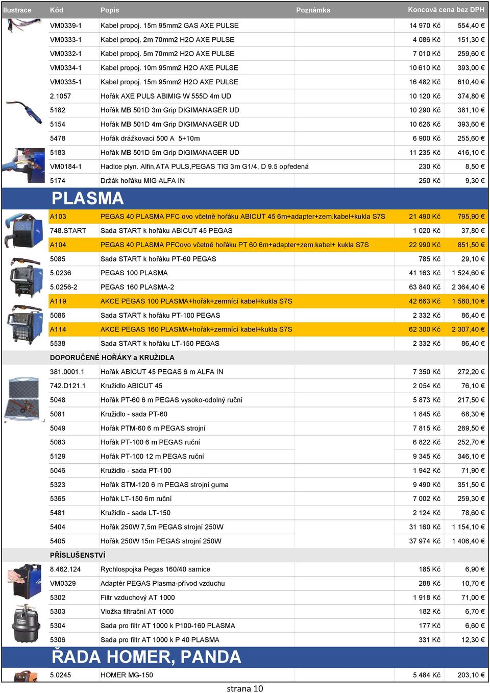 1057 Hořák AXE PULS ABIMIG W 555D 4m UD 10 120 Kč 374,80 5182 Hořák MB 501D 3m Grip DIGIMANAGER UD 10 290 Kč 381,10 5154 Hořák MB 501D 4m Grip DIGIMANAGER UD 10 626 Kč 393,60 5478 Hořák drážkovací