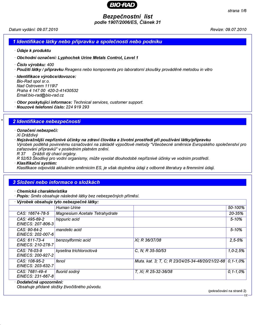 cz Obor poskytující informace: Technical services, customer support.