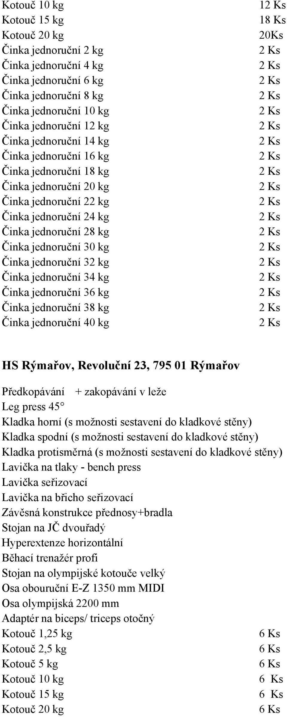 seřizovací Závěsná konstrukce přednosy+bradla Hyperextenze