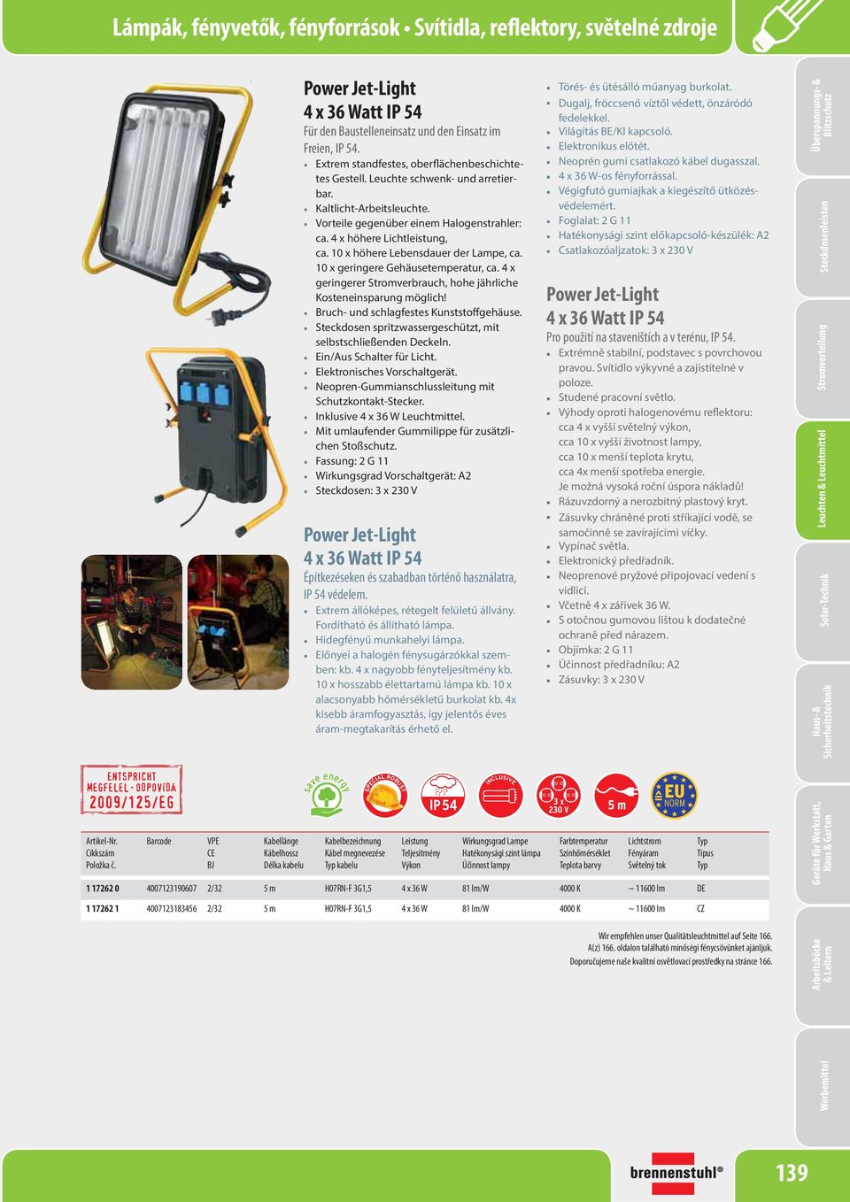 4 x geringerer Stromverbrauch, hohe jährliche Kosteneinsparung möglich! Elektronisches Vorschaltgerät. Inklusive 4 x 36 W Leuchtmittel. Mit umlaufender Gummilippe für zusätzlichen Stoßschutz.