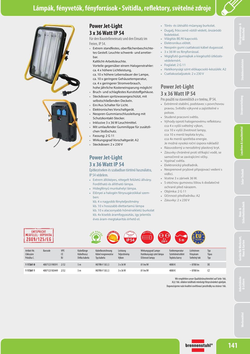 4 x geringerer Stromverbrauch, hohe jährliche Kosteneinsparung möglich! Elektronisches Vorschaltgerät. Inklusive 3 x 36 W Leuchtmittel. Mit umlaufender Gummilippe für zusätzlichen Stoßschutz.