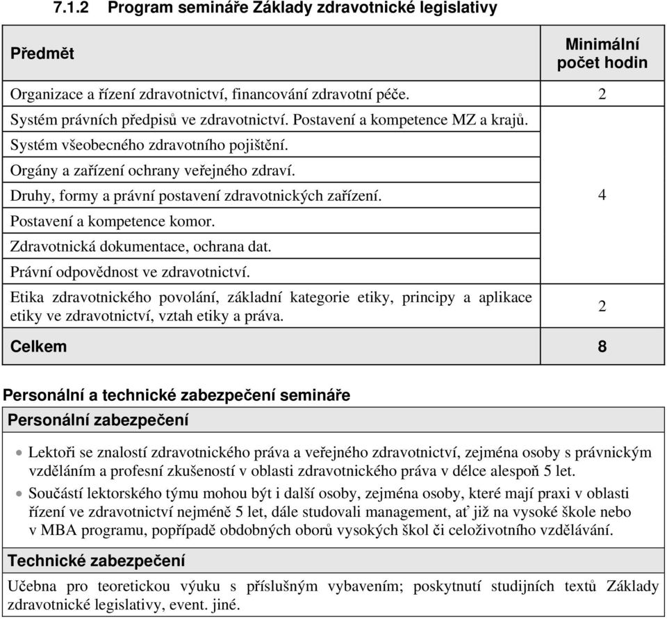 Postavení a kompetence komor. Zdravotnická dokumentace, ochrana dat. Právní odpovědnost ve zdravotnictví.